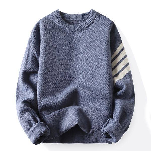 men's sweaters autumn winter round neck long sleeve fashion sweater man high street contrast color striped patchwork loose all-match 2, White;black
men's sweaters autumn winter round neck long sleeve fashion sweater man high street contrast color striped patchwork loose all-match 2, White;black