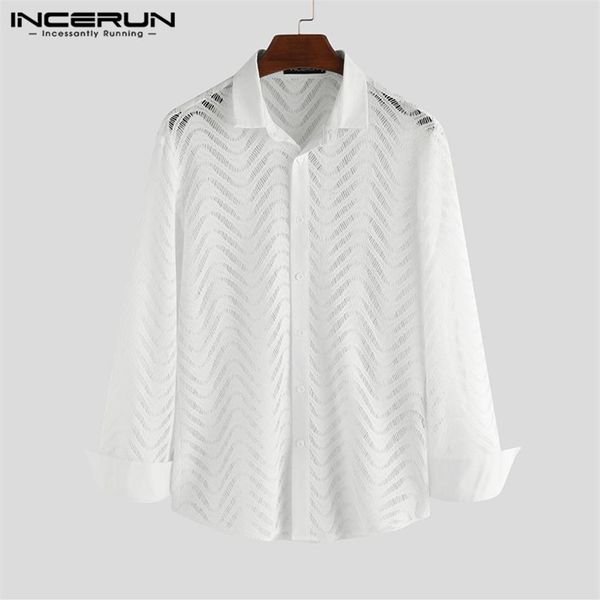 fashion lace shirt men breathable see through nightclub party dress shirts men button mesh long sleeve blouse s-5xl incerun308l, White;black
fashion lace shirt men breathable see through nightclub party dress shirts men button mesh long sleeve blouse s-5xl incerun308l, White;black