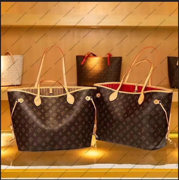 

luxurys designer bag 2pcs set gm mm size genuine leather women bags shoulder classic fashion composite lady clutch the tote bag handbag fema