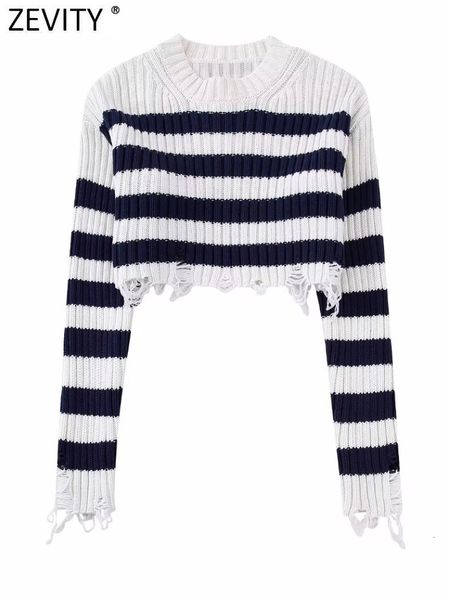 women's sweaters zevity women fashion o neck long sleeve striped pattern short knitting sweater female chic broken cropped pullovers s, White;black
women's sweaters zevity women fashion o neck long sleeve striped pattern short knitting sweater female chic broken cropped pullovers s, White;black