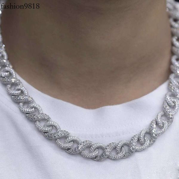 pass diamond test gra certificate 13mm width sterling sier vvs moissanite diamond cuban link chain necklace, Silver
pass diamond test gra certificate 13mm width sterling sier vvs moissanite diamond cuban link chain necklace, Silver