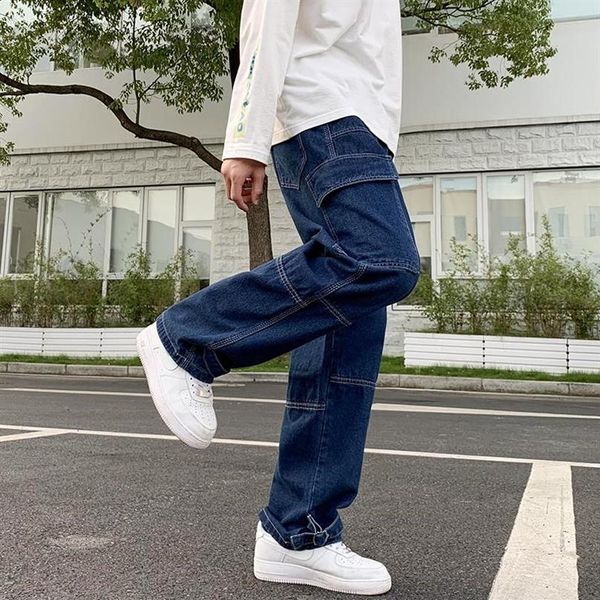 men's jeans men wid leg baggy harajuku pants 2021 mens japanese streetwear vintage denim trousers man black joggers 5xl272t, Blue
men's jeans men wid leg baggy harajuku pants 2021 mens japanese streetwear vintage denim trousers man black joggers 5xl272t, Blue