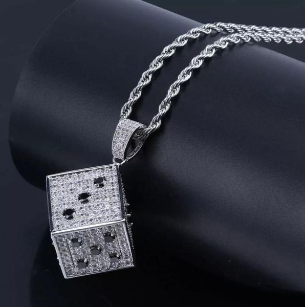 hip hop brass gold silver color iced out micro pave cz square dice pendant necklace charms for men4109102
hip hop brass gold silver color iced out micro pave cz square dice pendant necklace charms for men4109102
