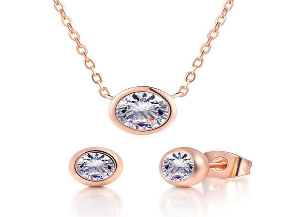 240s rose gold plated bezel setting zircon pendant necklace and stud earring jewelry set for women russian gold 057666, Silver
240s rose gold plated bezel setting zircon pendant necklace and stud earring jewelry set for women russian gold 057666, Silver