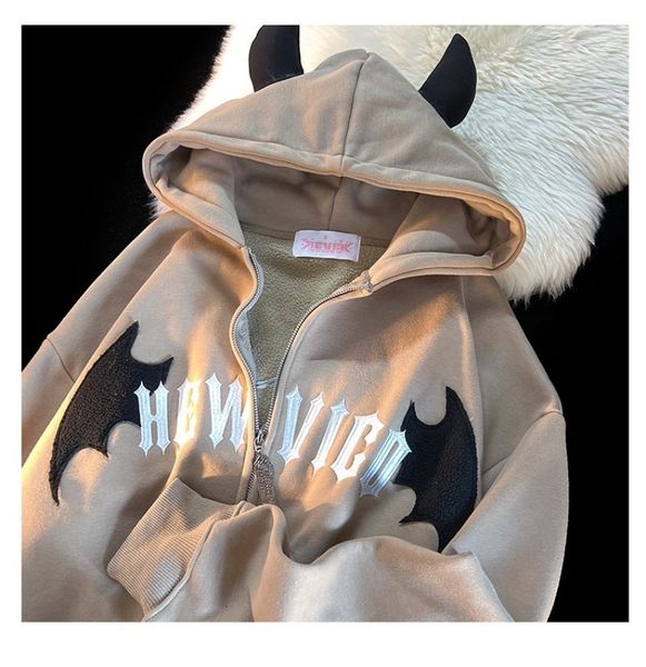 womens hoodies sweatshirts american retro embroidered zipper hoodie women y2k street fashion trend sweatshirt couple casual loose korean 230, Black
womens hoodies sweatshirts american retro embroidered zipper hoodie women y2k street fashion trend sweatshirt couple casual loose korean 230, Black