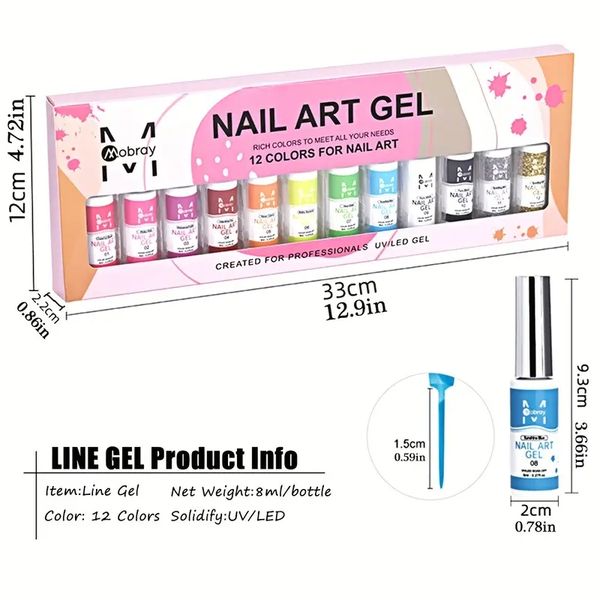 12 colors painted gel nail polish set line art gel glitter slivery golden salon diy manicure nail art
12 colors painted gel nail polish set line art gel glitter slivery golden salon diy manicure nail art