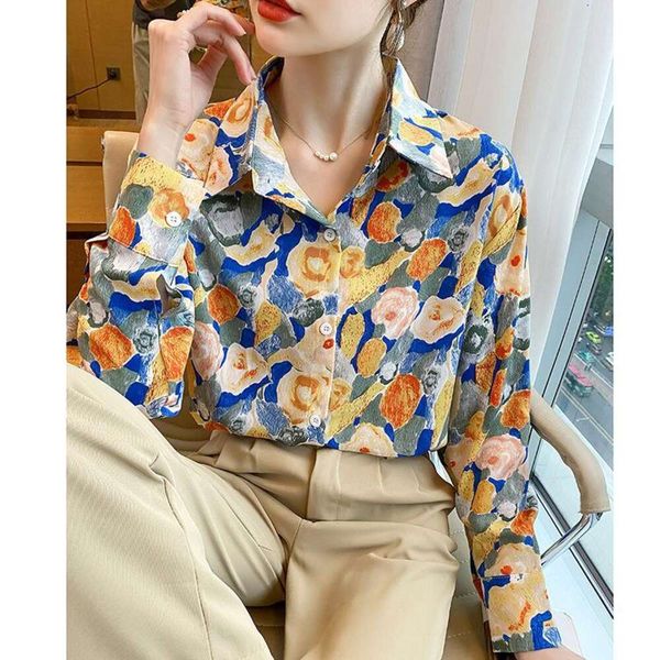 beautiful for a whole season shirt art sense fun watercolor print high waist line loose chiffon women, White
beautiful for a whole season shirt art sense fun watercolor print high waist line loose chiffon women, White