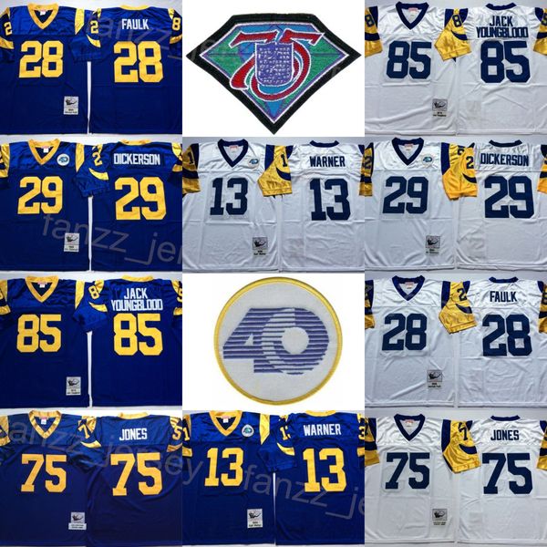1985 40th vintage football 29 eric dickerson jerseys 75 deacon jones 36 jerome bettis 13 kurt warner 28 marshall faulk 85 jack youngblood 19, Black
1985 40th vintage football 29 eric dickerson jerseys 75 deacon jones 36 jerome bettis 13 kurt warner 28 marshall faulk 85 jack youngblood 19, Black
