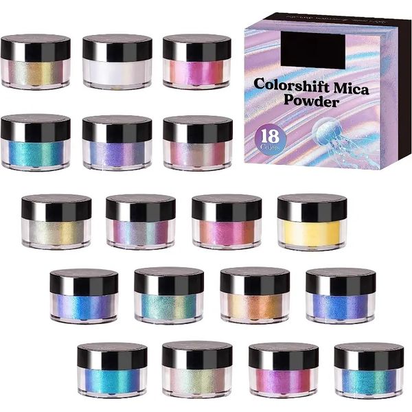 chameleon mica powder, 18 cans of color changing mica powder for epoxy/glass, chrome powder pigment for nail art, painting, soap making, can
chameleon mica powder, 18 cans of color changing mica powder for epoxy/glass, chrome powder pigment for nail art, painting, soap making, can