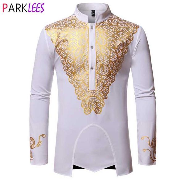 luxury metallic gold print african man clothing agbada kaftan attire white wedding mens dress shirts nehru collar dashiki shirt me314b, White;black
luxury metallic gold print african man clothing agbada kaftan attire white wedding mens dress shirts nehru collar dashiki shirt me314b, White;black