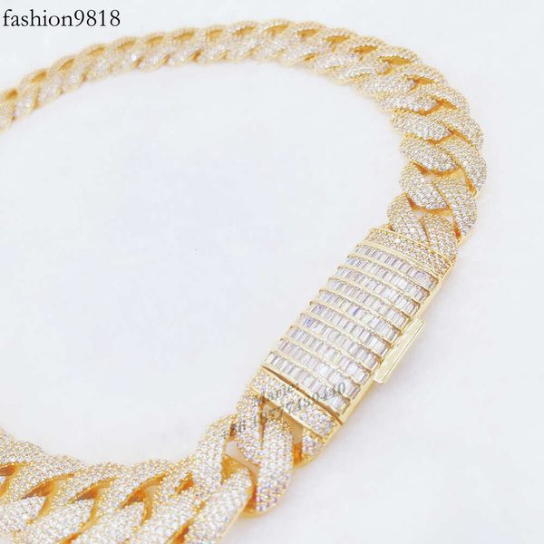 s hip hop cuban link chain 20mm width 4row moissanite iced out cuban link chain cuban chain necklace, Silver
s hip hop cuban link chain 20mm width 4row moissanite iced out cuban link chain cuban chain necklace, Silver