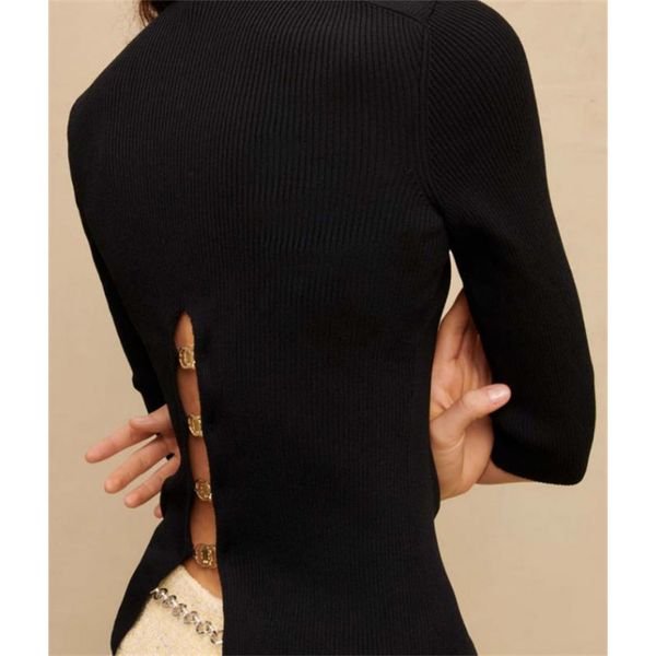 women's sweaters vii 2023 s in matching backless design fivepart short sleeve knit sweater pullovers female clothing 230811, White;black
women's sweaters vii 2023 s in matching backless design fivepart short sleeve knit sweater pullovers female clothing 230811, White;black
