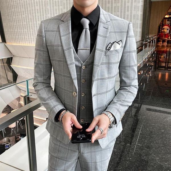 gray checkered wedding suit men 2021 spring autumn 3piece plaid for slim fit casual costume homme pants vest q305 men's suits3457, White;black
gray checkered wedding suit men 2021 spring autumn 3piece plaid for slim fit casual costume homme pants vest q305 men's suits3457, White;black