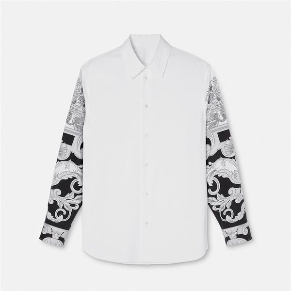 mens designer shirts brand clothing men long sleeve dress shirt hip hop style quality cotton 104010226p, White;black
mens designer shirts brand clothing men long sleeve dress shirt hip hop style quality cotton 104010226p, White;black