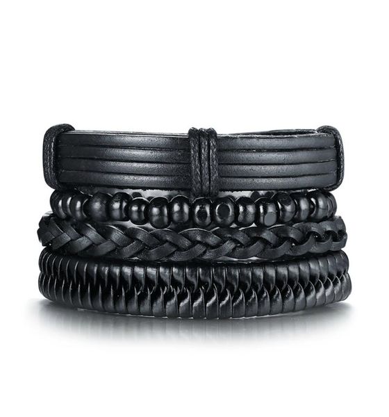 4pcs lot vintage black leather friendship bracelets set for male bangle braclet braslet man pulseira masculina jewelry bl4273875345
4pcs lot vintage black leather friendship bracelets set for male bangle braclet braslet man pulseira masculina jewelry bl4273875345