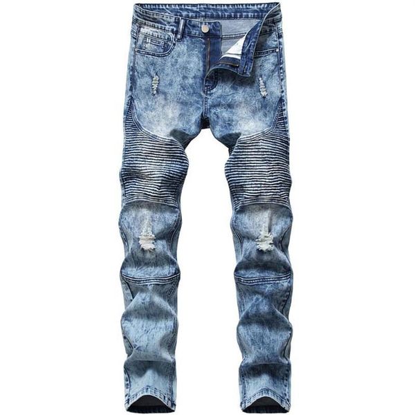 21cc mens distressed ripped skinny jeans fashion men jeans slim motorcycle moto biker causal mens denim pants hip hop men jeans263u, Blue
21cc mens distressed ripped skinny jeans fashion men jeans slim motorcycle moto biker causal mens denim pants hip hop men jeans263u, Blue