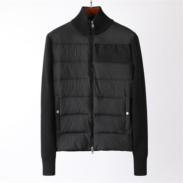 chest letter design down jacket men women stand collar knitted jacket autumn winter men knit jackets fashion casual mens coat size263i, Black
chest letter design down jacket men women stand collar knitted jacket autumn winter men knit jackets fashion casual mens coat size263i, Black