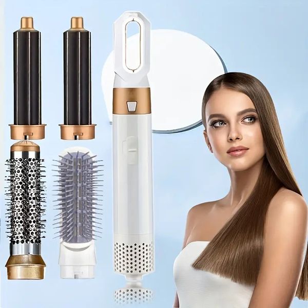 5-in-1 air comb curling wand set professional hair curling iron for multiple hair types and styles, Black
5-in-1 air comb curling wand set professional hair curling iron for multiple hair types and styles, Black