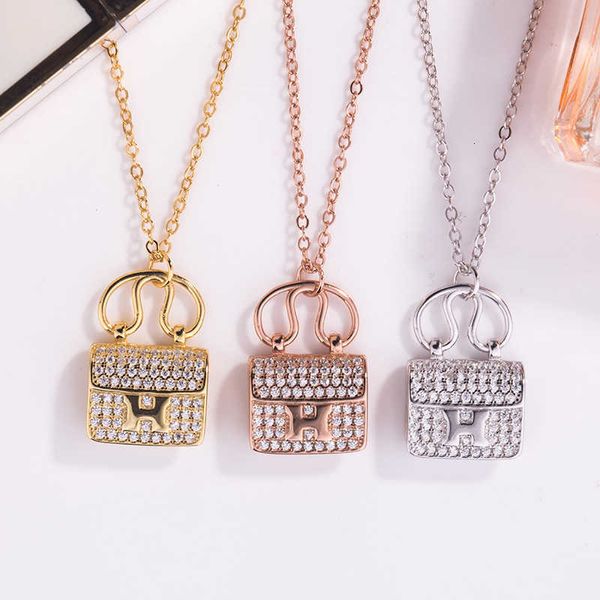 fashion designer h bag diamond necklace women's fashion accessories s925 sterling silver plated 18k rose gold letter handbag pendant, Black
fashion designer h bag diamond necklace women's fashion accessories s925 sterling silver plated 18k rose gold letter handbag pendant, Black