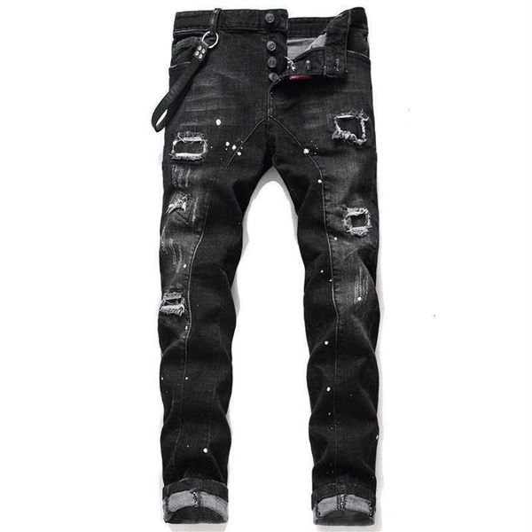 men's pants mens jeans jean hip hop pants street trend zipper chain decoration ripped stretch black fashion slim fit washed m259y
men's pants mens jeans jean hip hop pants street trend zipper chain decoration ripped stretch black fashion slim fit washed m259y
