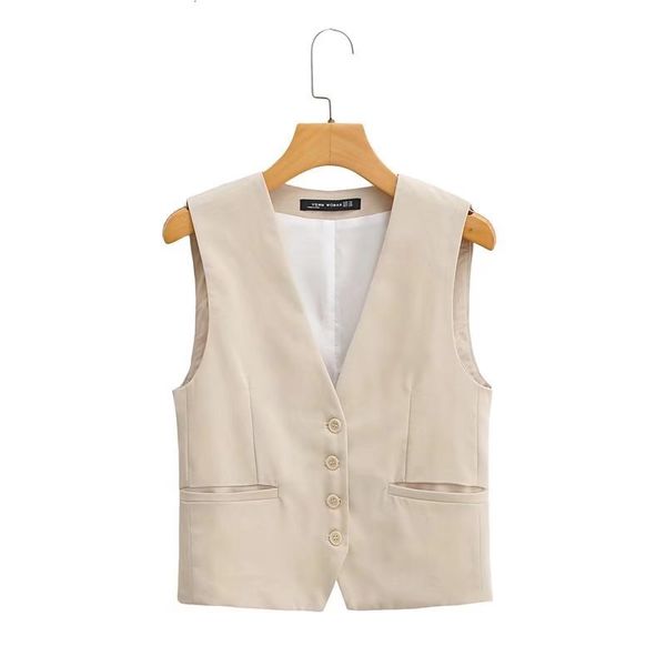 women's jackets zevity women fashion v neck single breasted pockets slim vest jacket ladies sleeveless casual business waistcoat ct111, Black;brown
women's jackets zevity women fashion v neck single breasted pockets slim vest jacket ladies sleeveless casual business waistcoat ct111, Black;brown