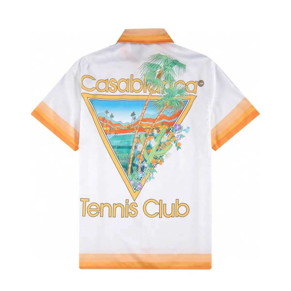 casablanca 2023 sicilian white orange cactus tennis court men's and women's hawaiian short sleeve shirts, White;black
casablanca 2023 sicilian white orange cactus tennis court men's and women's hawaiian short sleeve shirts, White;black