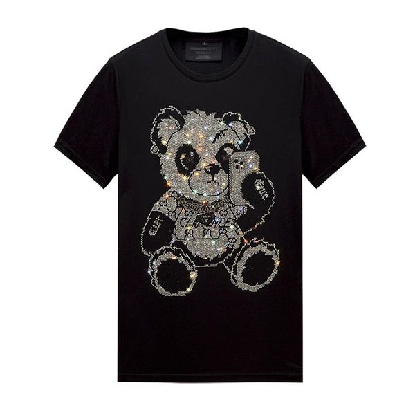 mens rhinestone shiny t-shirt for summer - short sleeve crew neck tee casual short slim fit shirts mercerized cotton280k, White;black
mens rhinestone shiny t-shirt for summer - short sleeve crew neck tee casual short slim fit shirts mercerized cotton280k, White;black