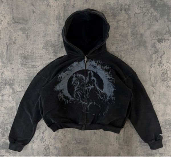 women's hoodies sweatshirts y2k american retro pattern loose zipper hooded sweater women autumn gothic punk high street casual longslee, Black
women's hoodies sweatshirts y2k american retro pattern loose zipper hooded sweater women autumn gothic punk high street casual longslee, Black