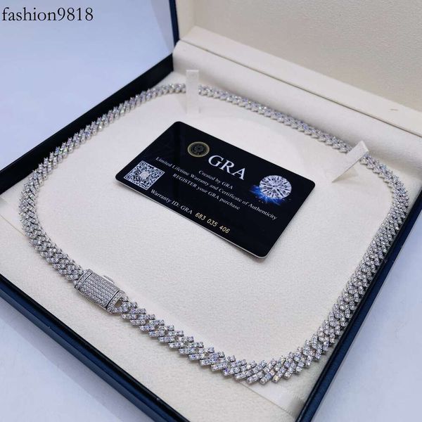 8mm hip hop mens chain jewelry sterling sier fully vvs moissanite cuban link chain in stock, Silver
8mm hip hop mens chain jewelry sterling sier fully vvs moissanite cuban link chain in stock, Silver