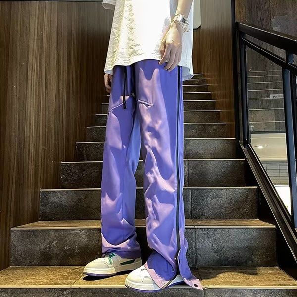 designer side zippered purple pants black trousers american high street men's breasted functional long pants fat men's oversized s
designer side zippered purple pants black trousers american high street men's breasted functional long pants fat men's oversized s