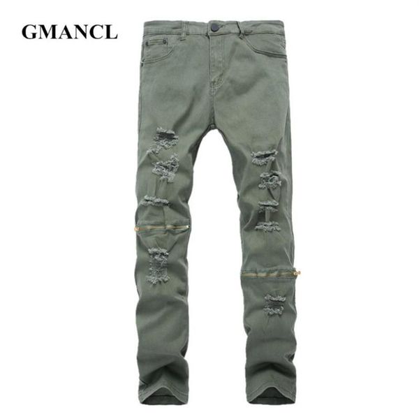 knee zipper men skinny ripped green gray black jeans new mens destroyed elastic denim pants streetwear hiphop plus size 422188, Blue
knee zipper men skinny ripped green gray black jeans new mens destroyed elastic denim pants streetwear hiphop plus size 422188, Blue
