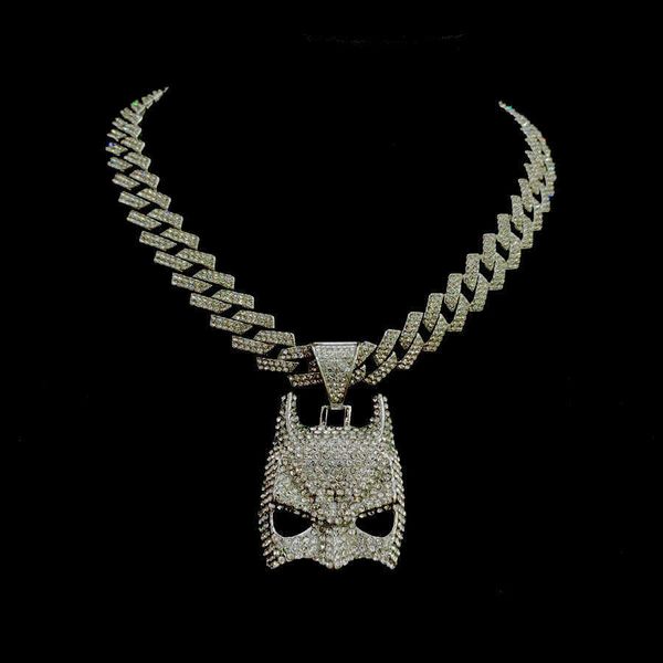 trendy ins style domineering full of diamonds exaggerated batman mask pendant diamond necklace nightclub dance accessories, Silver
trendy ins style domineering full of diamonds exaggerated batman mask pendant diamond necklace nightclub dance accessories, Silver