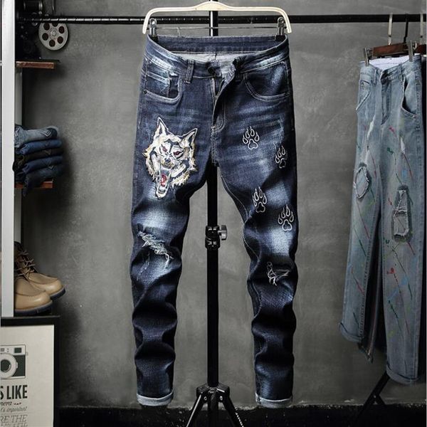new designer mens jeans skinny casual luxury jeans fashion tiger embroidery slim motorcycle biker denim pants3384, Blue
new designer mens jeans skinny casual luxury jeans fashion tiger embroidery slim motorcycle biker denim pants3384, Blue