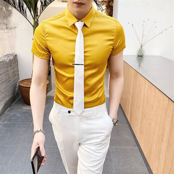 men's casual shirts 2021 summer big size men shirt silk short sleeve slim fit streetwear social tuxedo dress clothing camisa 260w, White;black
men's casual shirts 2021 summer big size men shirt silk short sleeve slim fit streetwear social tuxedo dress clothing camisa 260w, White;black