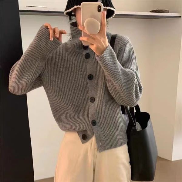 women's sweaters turtle neck coat women autumn solid color knitted cardigan 230811, White;black
women's sweaters turtle neck coat women autumn solid color knitted cardigan 230811, White;black