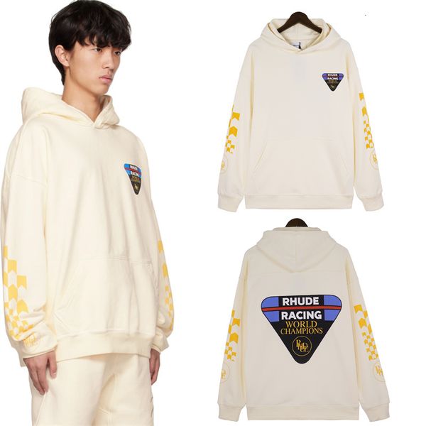 men's hoodies sweatshirts rhude hoodie loose oversized print high street sports 1 and women's 230811, Black 
men's hoodies sweatshirts rhude hoodie loose oversized print high street sports 1 and women's 230811, Black