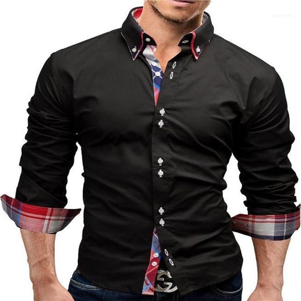 brand 2017 fashion male shirt long-sleeves double collar business shirt mens dress shirts slim men 3xl11257j, White;black
brand 2017 fashion male shirt long-sleeves double collar business shirt mens dress shirts slim men 3xl11257j, White;black