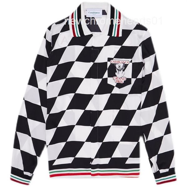 casablanca 22ss grand prix black white checkerboard sculpture silk long sleeved shirt2420, White;black
casablanca 22ss grand prix black white checkerboard sculpture silk long sleeved shirt2420, White;black