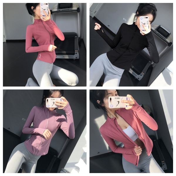 stand-up collar sports coat female handsome jacket yoga clothes zipper cardigan elastic slim breathable training top, White;red
stand-up collar sports coat female handsome jacket yoga clothes zipper cardigan elastic slim breathable training top, White;red