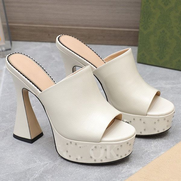 2023 new designer brand female slippers summer metal decoration open toe walk show super high heel shoes fashion platform women's sanda, Black
2023 new designer brand female slippers summer metal decoration open toe walk show super high heel shoes fashion platform women's sanda, Black