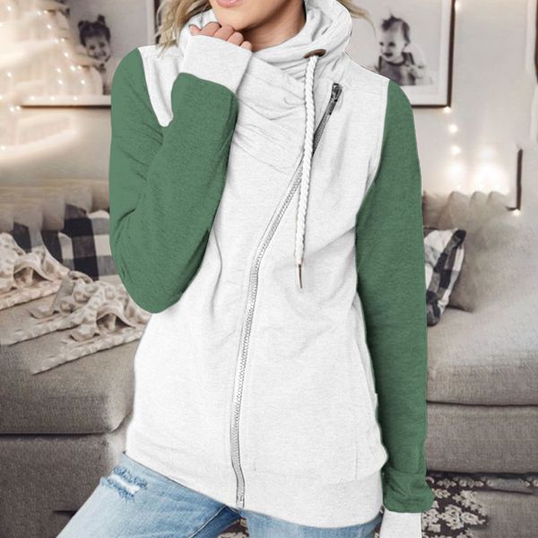 womens hoodies sweatshirts autumn and winter color matching multicolor personalized high neck zippered plush sweater for women 230811, Black
womens hoodies sweatshirts autumn and winter color matching multicolor personalized high neck zippered plush sweater for women 230811, Black