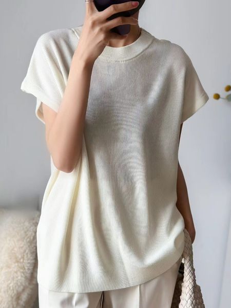 women's sweaters 2023 women strapless silk wool pullover knit short sleeve summer 230811, White;black
women's sweaters 2023 women strapless silk wool pullover knit short sleeve summer 230811, White;black