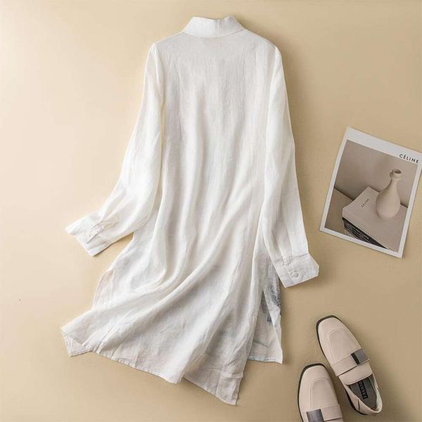 spring artistic large size blouses pure color long sleeved shirt womens trend loose hemp hand painted, White
spring artistic large size blouses pure color long sleeved shirt womens trend loose hemp hand painted, White
