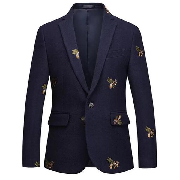 men's bee embroidery blazer slim fit wedding prom blazers tweed wool for men stylish suit jacket296y, White;black
men's bee embroidery blazer slim fit wedding prom blazers tweed wool for men stylish suit jacket296y, White;black