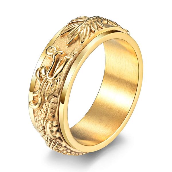 stainless steel dragon spinner rings style vintage punk biker band rings for men jewelry, Silver
stainless steel dragon spinner rings style vintage punk biker band rings for men jewelry, Silver