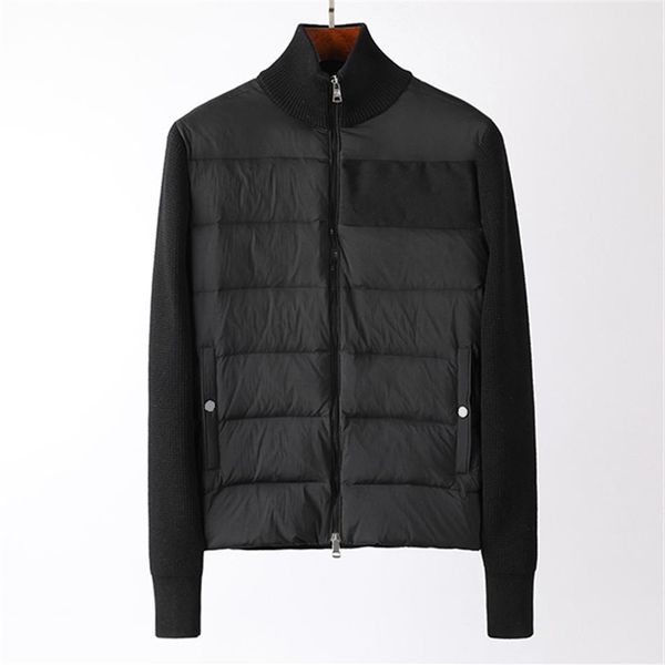 chest letter design down jacket men women stand collar knitted jacket autumn winter men knit jackets fashion casual mens coat size186t, Black
chest letter design down jacket men women stand collar knitted jacket autumn winter men knit jackets fashion casual mens coat size186t, Black