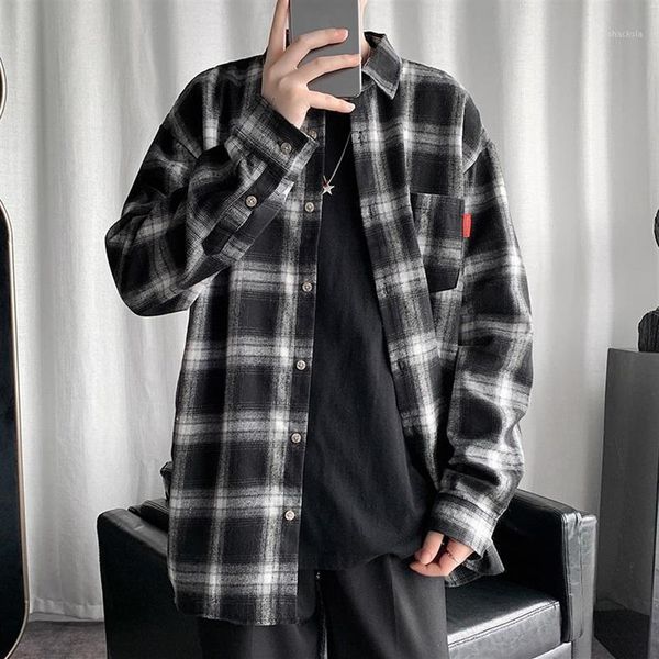 2020 new classic autumn100%cotton casuairt chemise cotton male check shirts men plaid shirt1294f, White;black
2020 new classic autumn100%cotton casuairt chemise cotton male check shirts men plaid shirt1294f, White;black