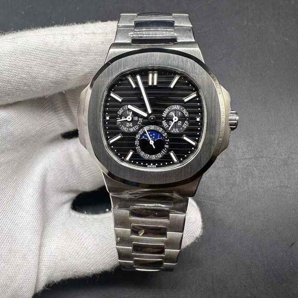 men's watch automatic full works sub-dials stainless steel case 40mm black dial fashion watches, Slivery;brown
men's watch automatic full works sub-dials stainless steel case 40mm black dial fashion watches, Slivery;brown