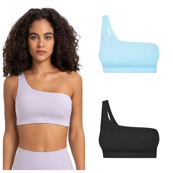 women's solid yoga set rib fitness bra one shoulder hollow out sports tank fitness bra seamless training chest pad
women's solid yoga set rib fitness bra one shoulder hollow out sports tank fitness bra seamless training chest pad