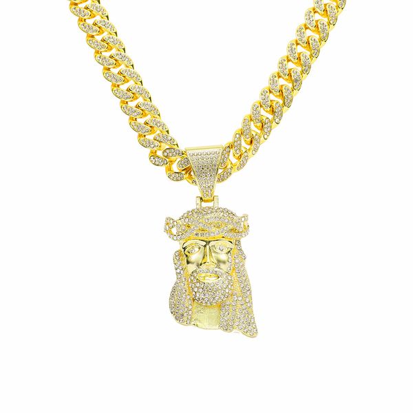 hip hop men rapper diamond pendant necklace shiny jesus portrait pendant micro-inset zircon jewelry night club accessory sweater collarbone, Silver
hip hop men rapper diamond pendant necklace shiny jesus portrait pendant micro-inset zircon jewelry night club accessory sweater collarbone, Silver